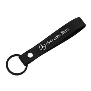 MERCEDES BENZ - Black Suede Keychain